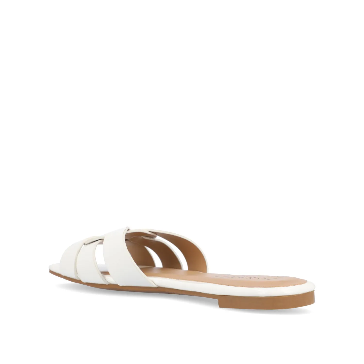 ARRINA BASIC PATENT SLIDE SANDALS IN WIDE