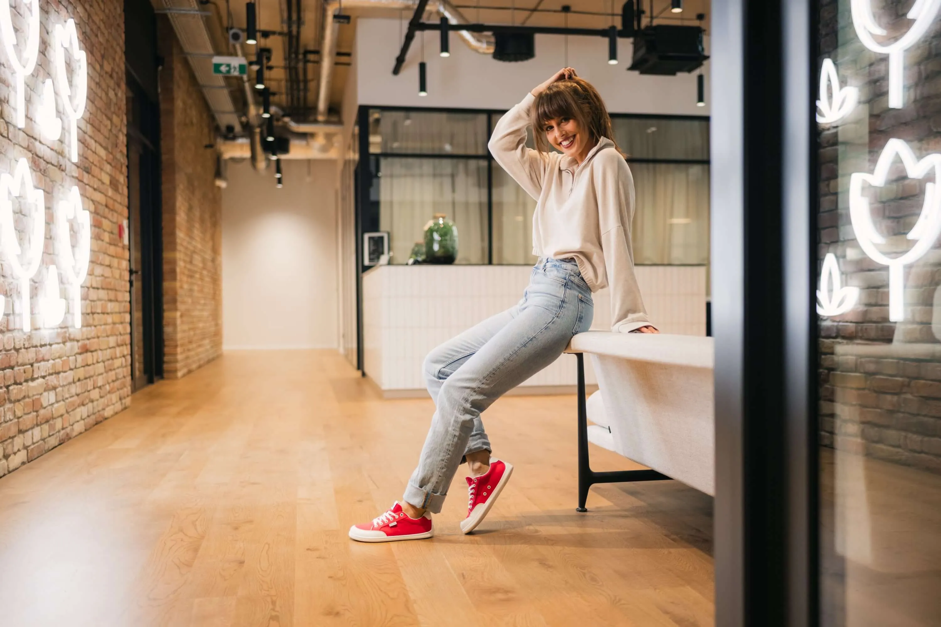 Barefoot Sneakers Be Lenka Rebound - Red & White