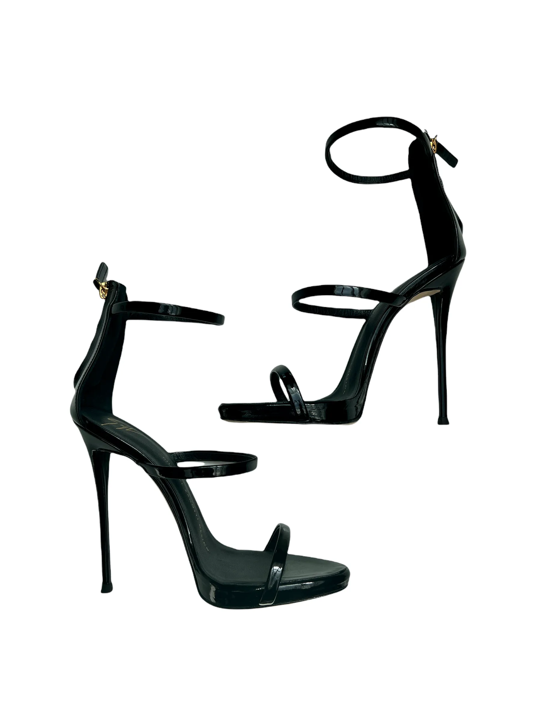 Black Patent High Heels - 7