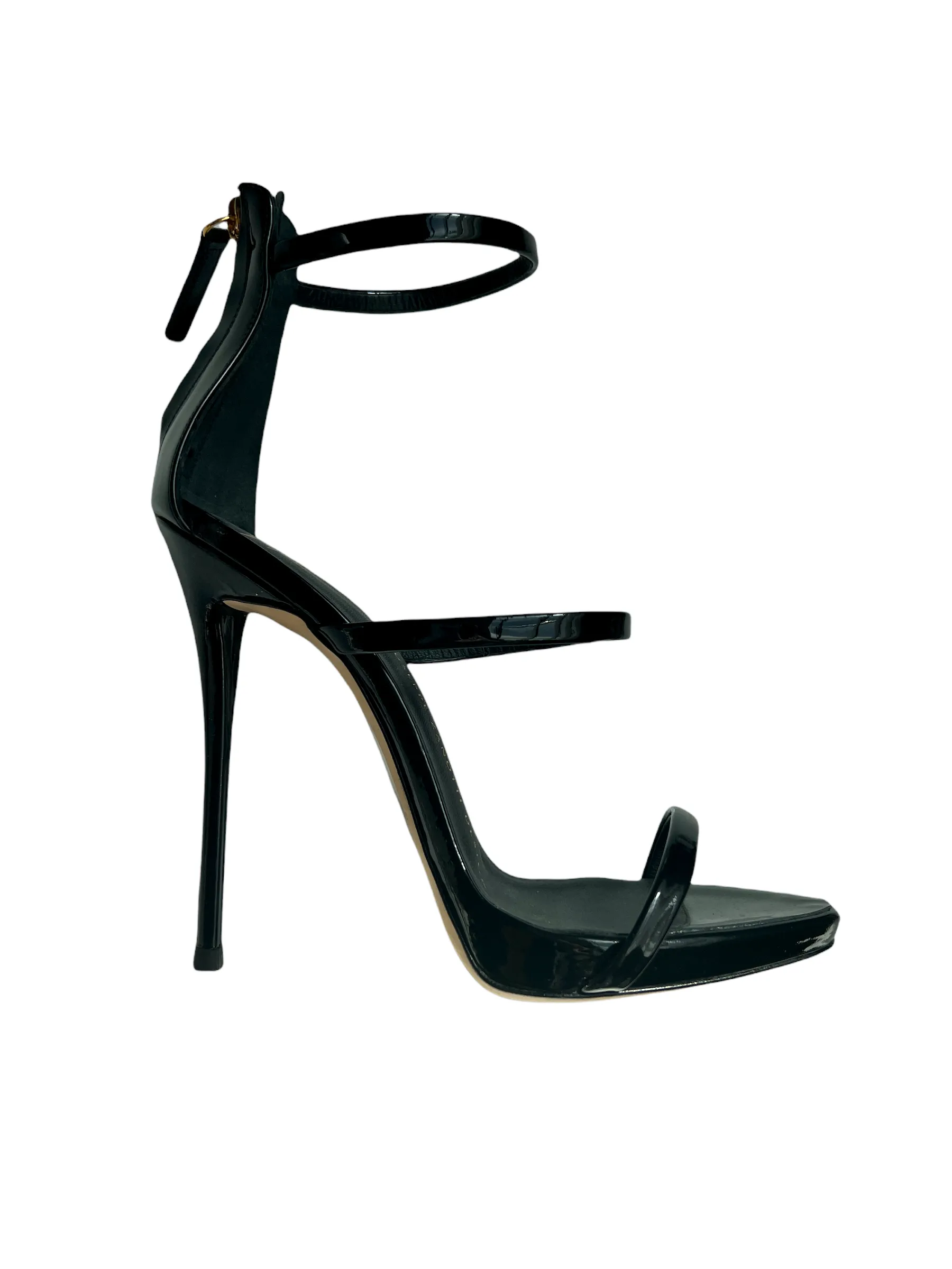 Black Patent High Heels - 7