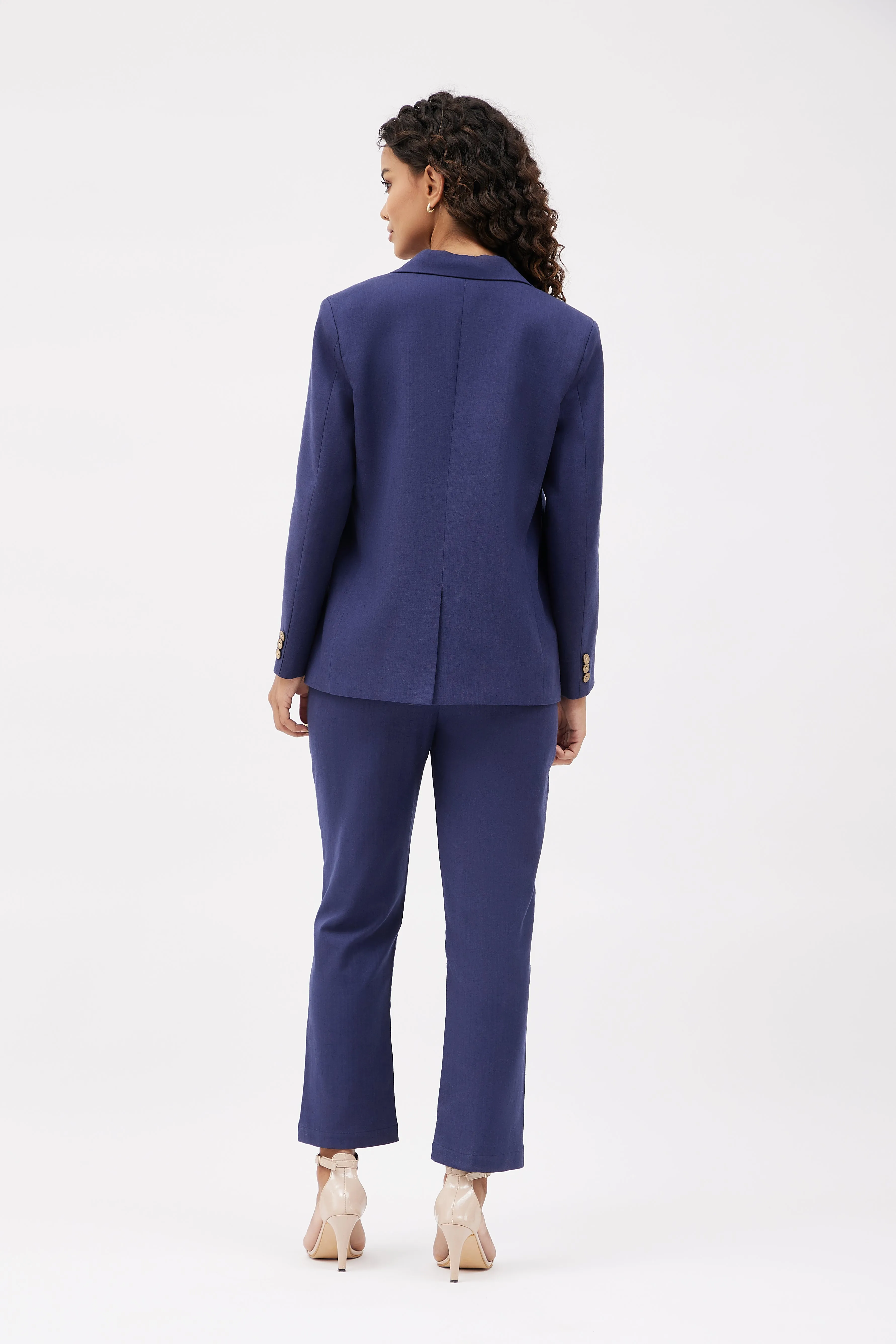 Classic Work Blazer & Trouser Set - Navy Blue