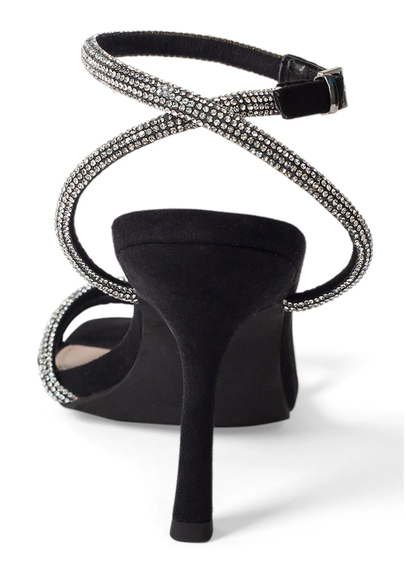 Embellished Twist Heels - Black