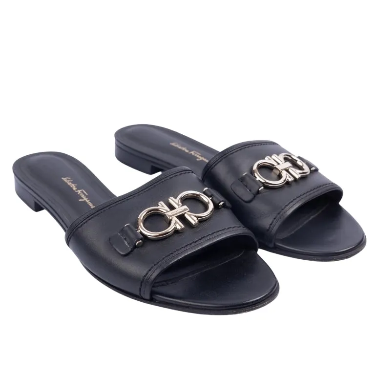 Ferragamo Rhodes Gancini Slider Sandal