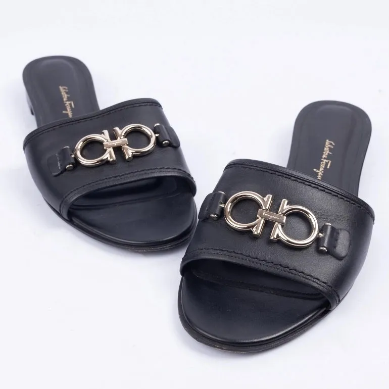 Ferragamo Rhodes Gancini Slider Sandal