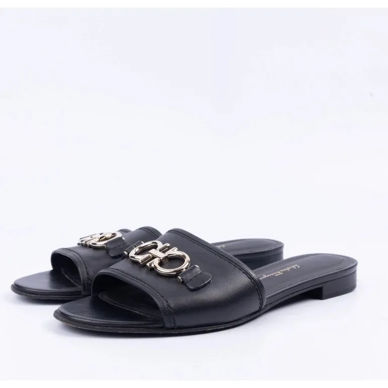 Ferragamo Rhodes Gancini Slider Sandal