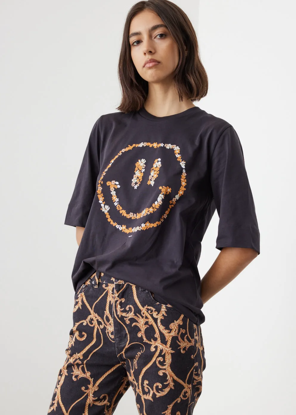 Floral Smiley T-Shirt