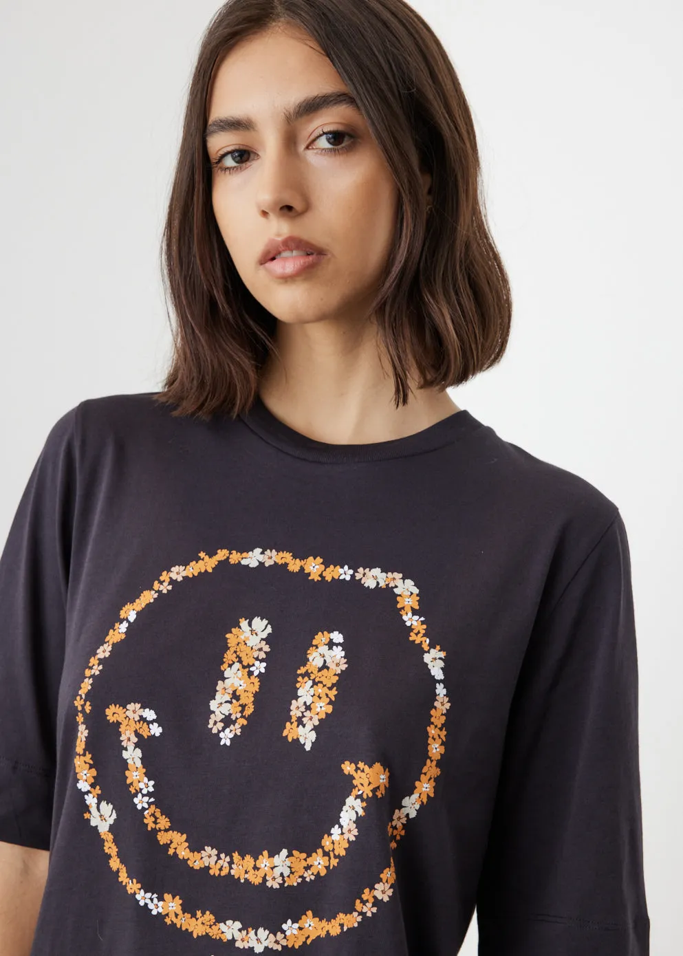 Floral Smiley T-Shirt