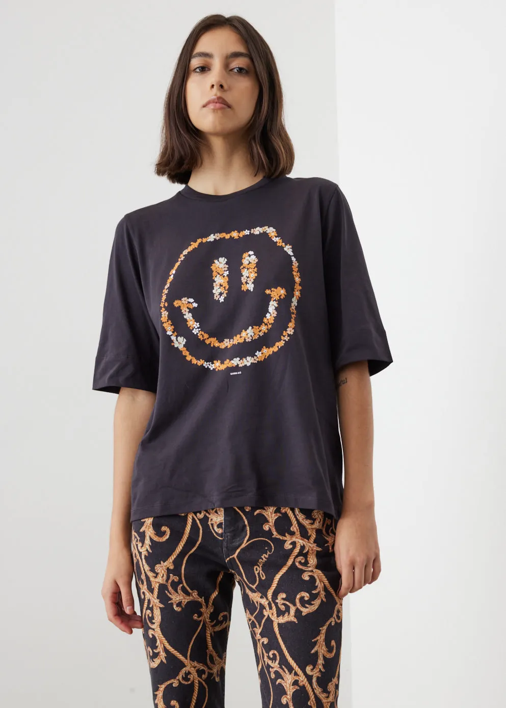 Floral Smiley T-Shirt