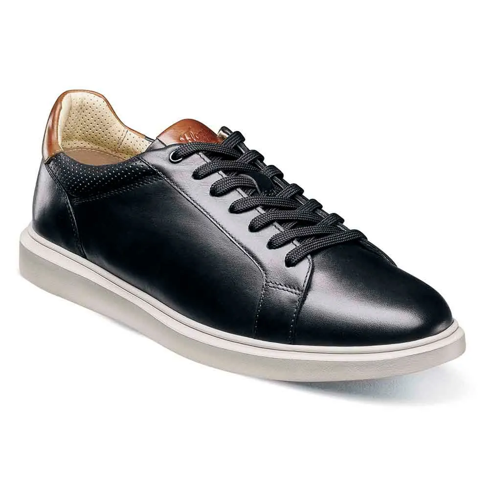 Florsheim Social Lace Toe Sneaker in Black with White