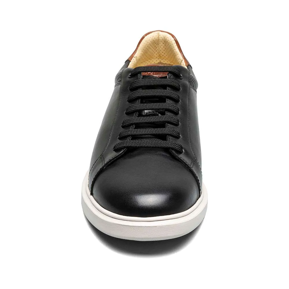 Florsheim Social Lace Toe Sneaker in Black with White