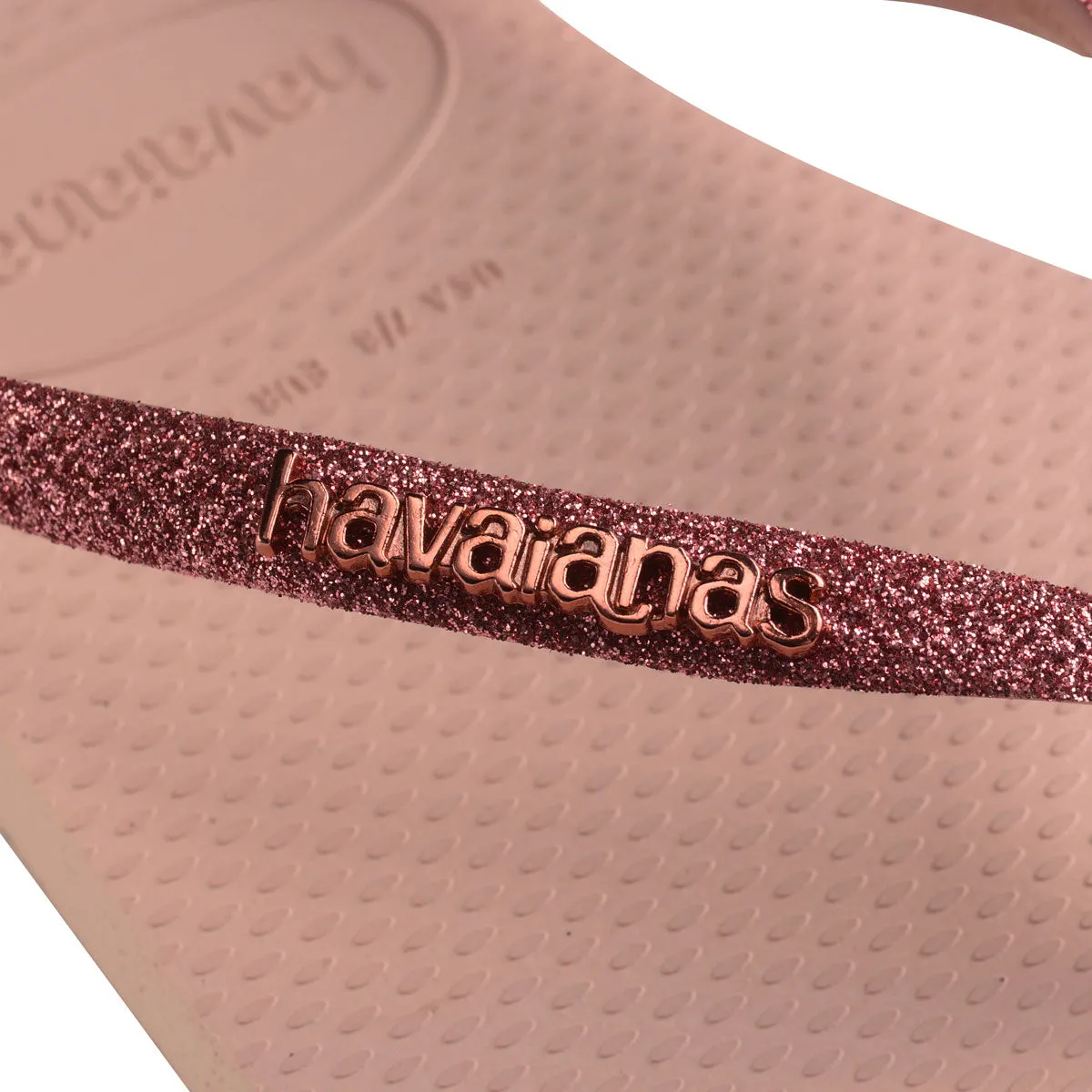 Havaianas Slim Glitter II In Pink For Women