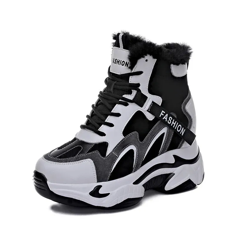 Joskaa 2024 New White And Black Platform Sneakers