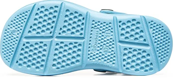 Joybees Kids Active Clog Graphic Sky Blue Rainbows