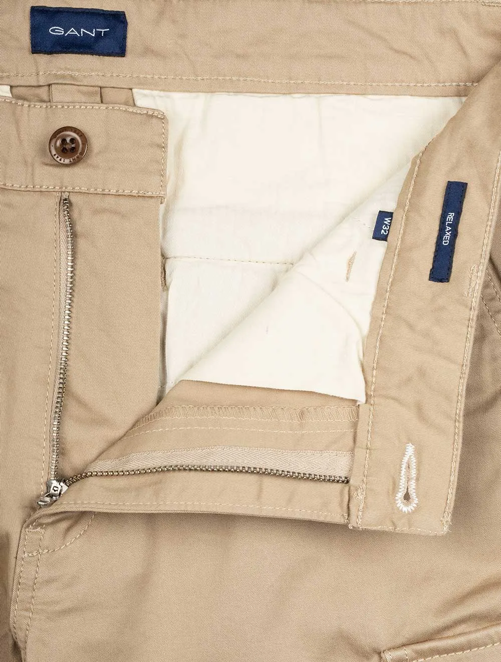 Relaxed Twill Cargo Shorts Dark Khaki