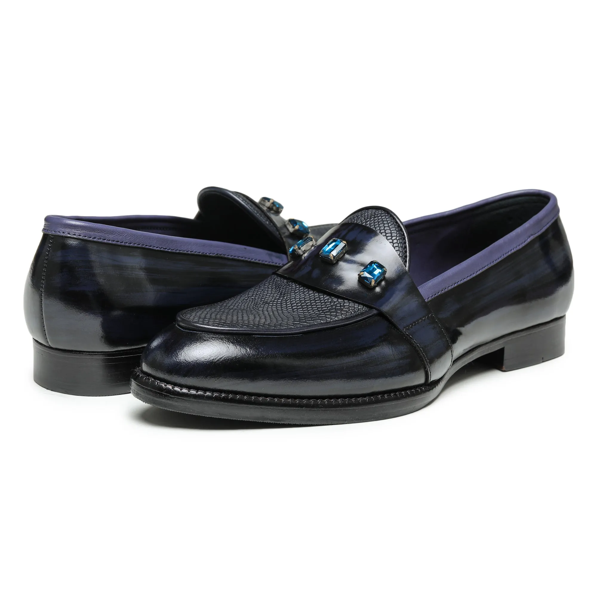 Saddle Loafers - Navy