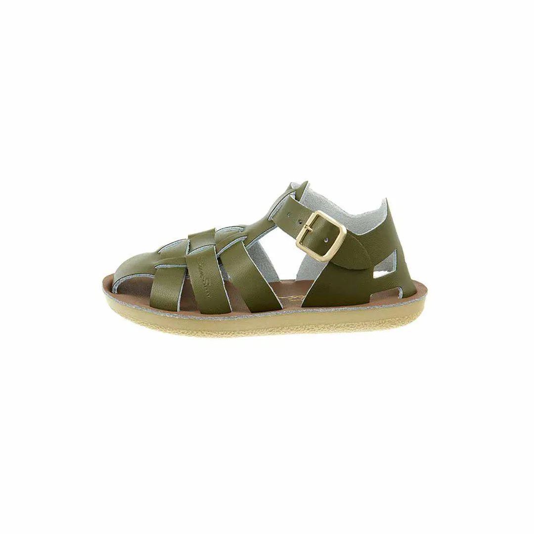 Salt-Water Sun-San Kid's Sandals - Shark - Olive