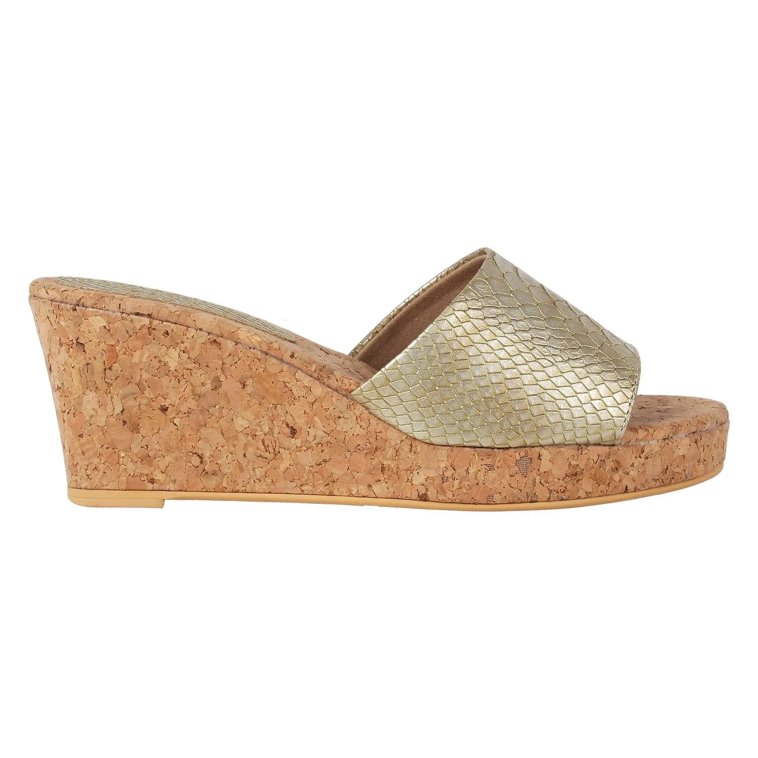 Tao Paris Ina 10013-04 Gold Patterned Wedges