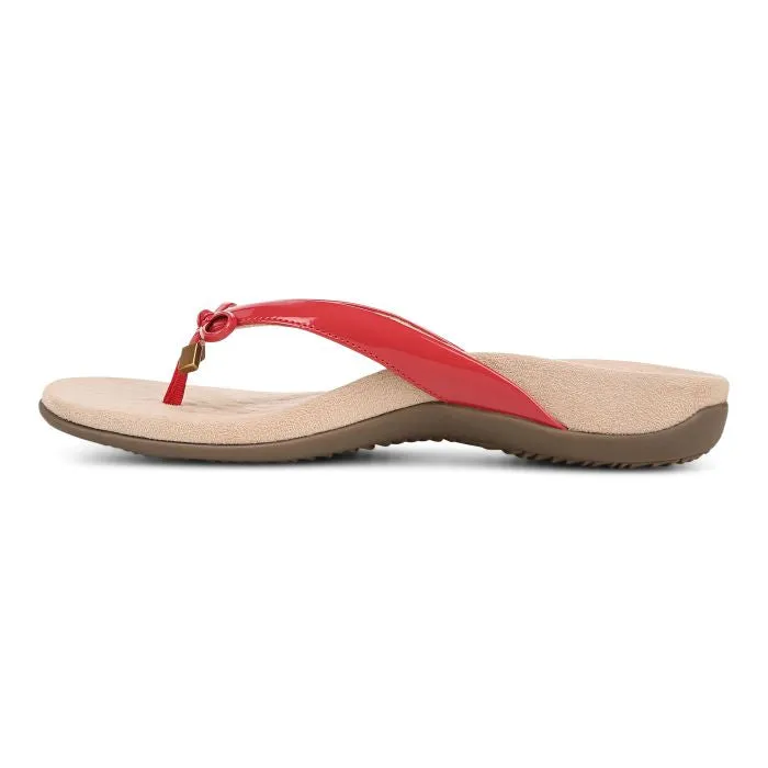 Womens Vionic Bella Toe Post Sandal in Red