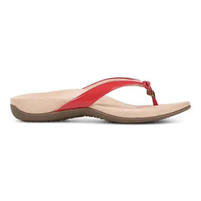 Womens Vionic Bella Toe Post Sandal in Red