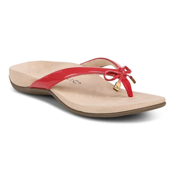 Womens Vionic Bella Toe Post Sandal in Red